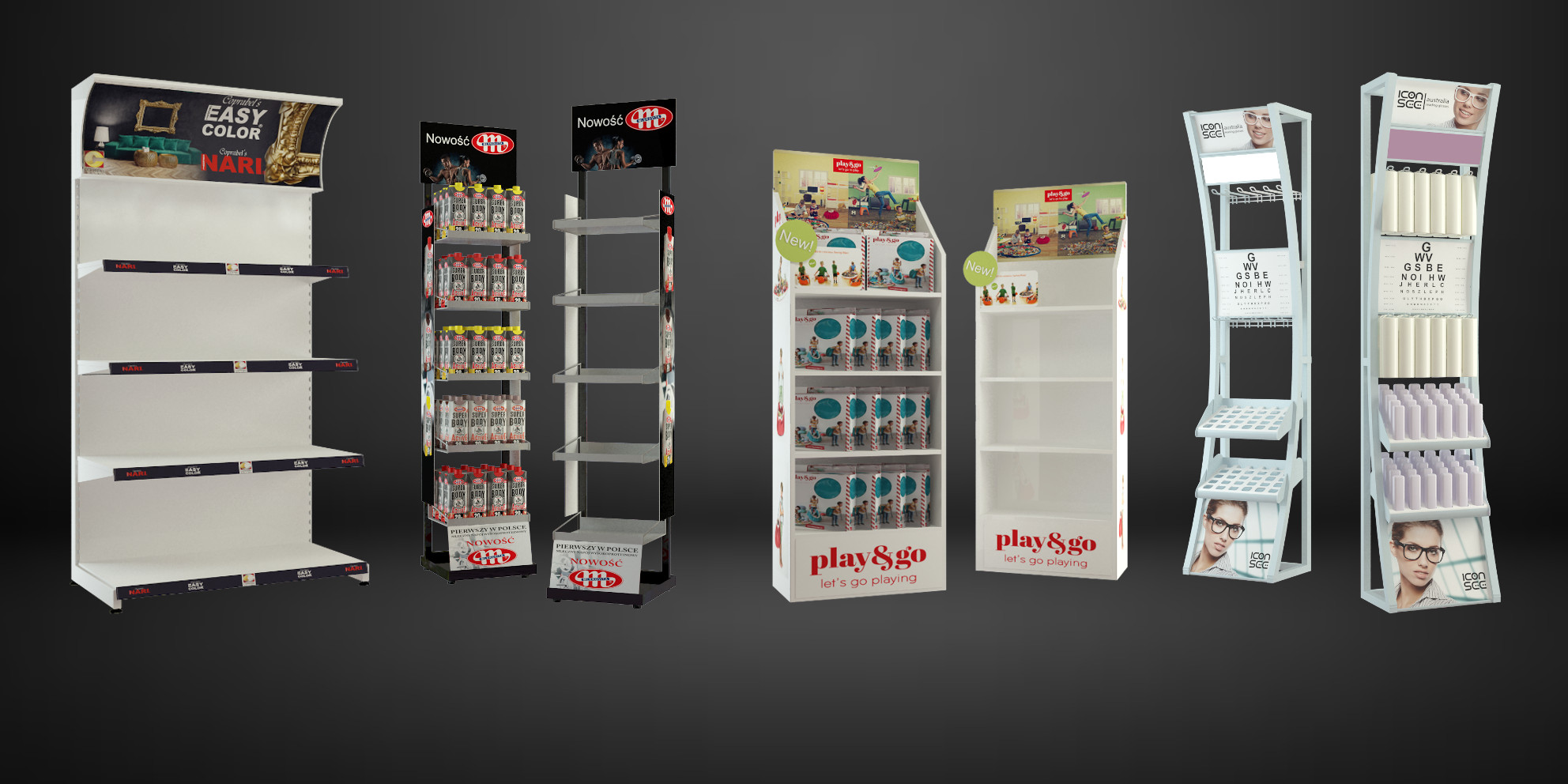 promotional display racks and shelving Gallery